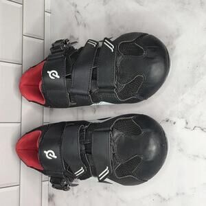 Peloton Cycling Shoes Size 42 Black with Red Interior Men 9 Women 10.5